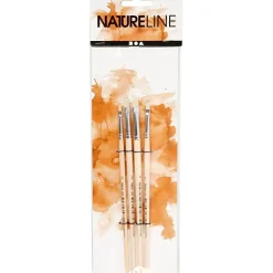 Små pensler - Nature Line Pensler Nr 00-1-2-4 - Pakke med 4 stk