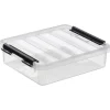 Små plastkasser - SmartStore klar 1 liter med låg 21 x 17 x 6 cm - 10 stk