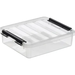 Små plastkasser - SmartStore klar 1 liter med låg 21 x 17 x 6 cm - 10 stk