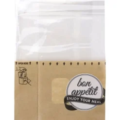 Snack bag, 21,5x13x7,5cm, brun, papir/PET, sidefalset, med afriv - 1000 stk