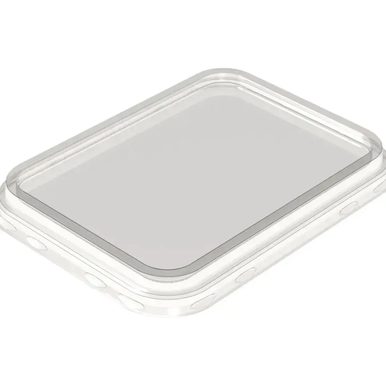 Snap-on låg, 19,45x14,38x1,69cm, transparent, APET, til standard bakke - 424 stk