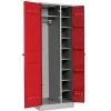 Soldaterskab lige tag 1x680 mm rød dør 680 x 600 x 1900 mm.
