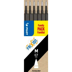 Sort refill til Pilot Frixion Clicker 0,7 mm - Sæt med 6 stk