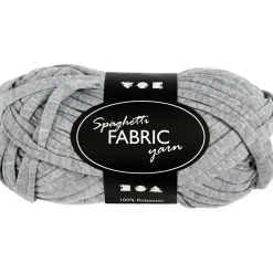 Spaghetti garn, L: 35 m, grå, 100g