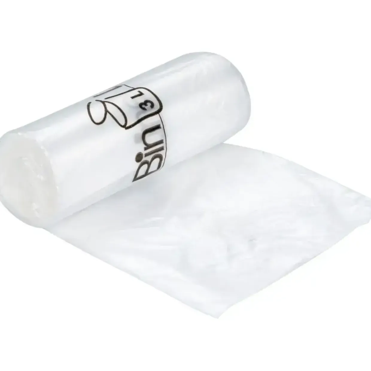 Spandepose med stjernebund, ABENA Bin-Line, 3 l, klar, LLDPE/virgin, 29x35cm - 36 ruller