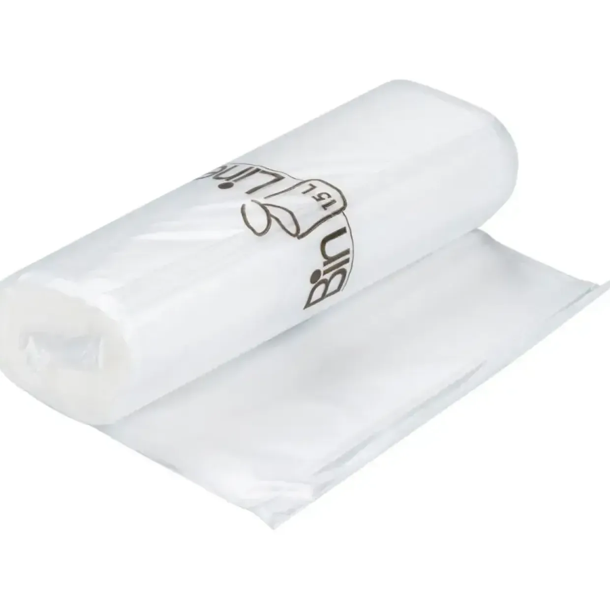 Spandepose med stjernebund, ABENA Bin-Line, 15 l, klar, LLDPE/virgin, 44,5x54cm - 36 ruller