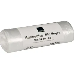 Spandeposer - Klar HDPE virgin 63x74cm - 60L - 50 stk/pk - 40 rl