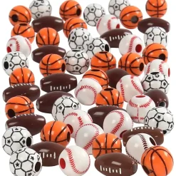 Sportsperler, str. 11-15 mm, hulstr. 3-4 mm, ass. farver, 270g, ca. 220 stk.