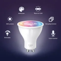 Spotlys TP-Link Tapo L630 Smart Wi-Fi Spotlight, Dimmable, flerfarvet