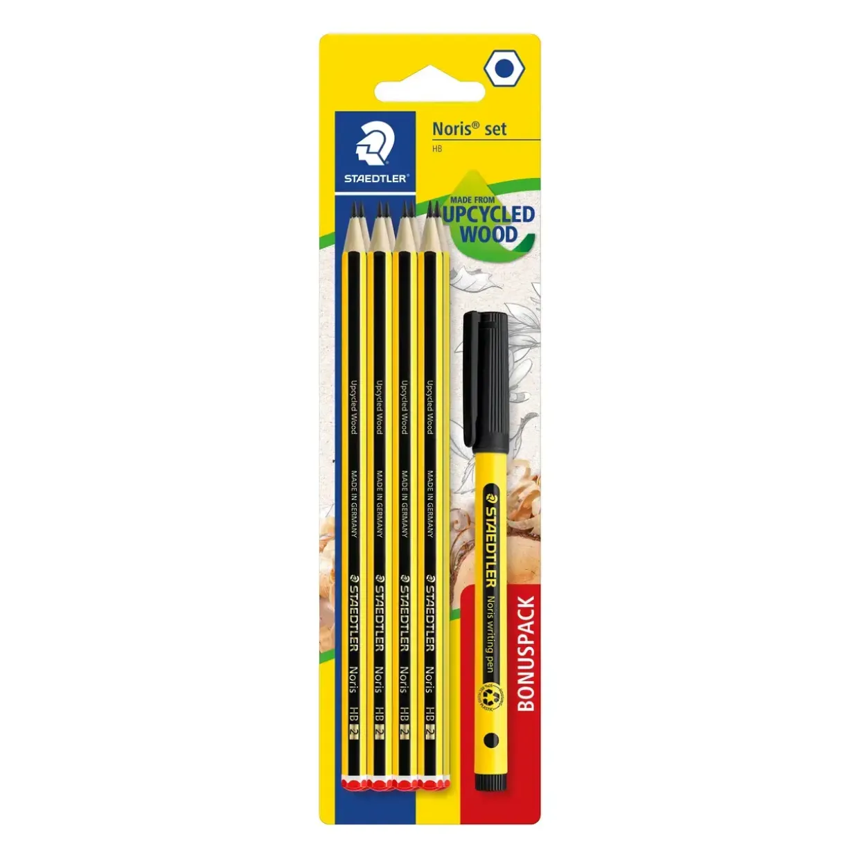 Staedtler Blyant Noris HB Upcycled Wood Studiesæt (9)