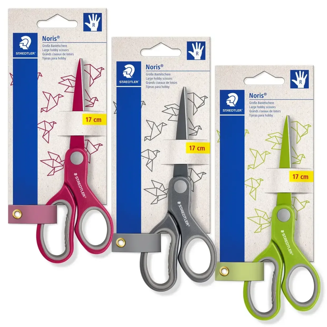 Staedtler Børnesaks Noris 17cm ass blister - Køb minimum 12 stk.