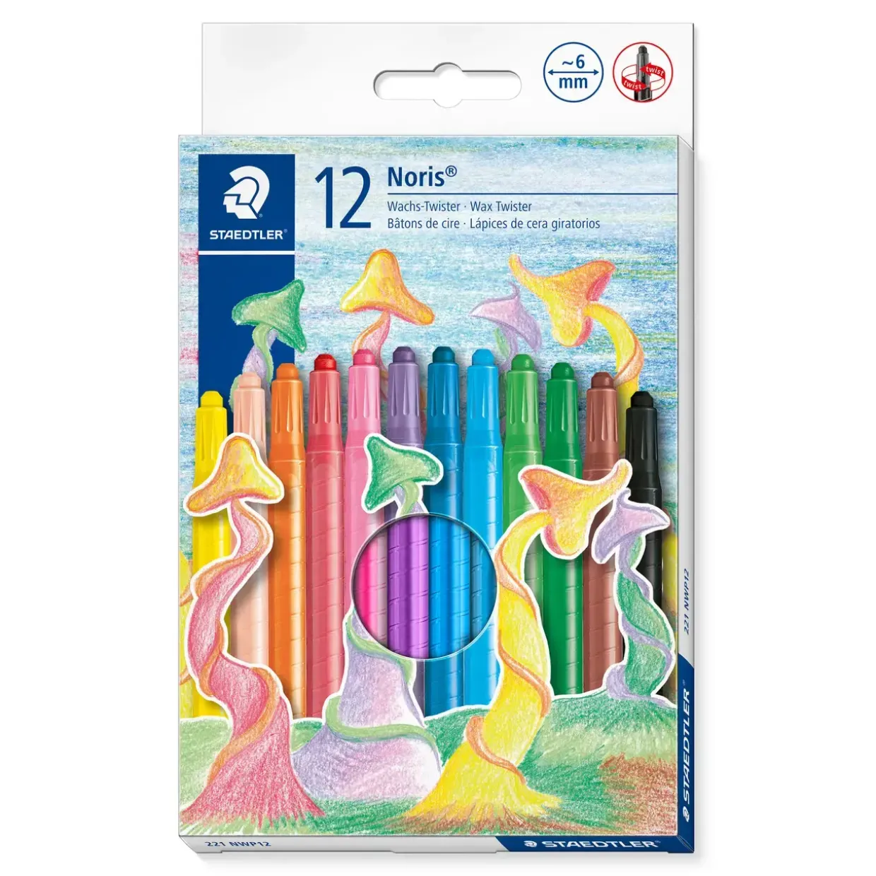 Staedtler Noris Club Oliekridt - Sæt med 12 farver - 221NWP12