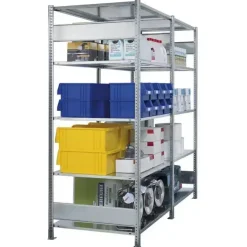 Startsektion Boltless lagerreol, bjælker 3000x1300x800 250 kg/hylde