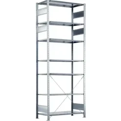 Startsektion Boltless lagerreol, rygkryds 3000x1000x600 250 kg/hylde