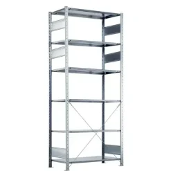 Startsektion Boltless lagerreol, rygkryds 2500x1300x300 150 kg/hylde