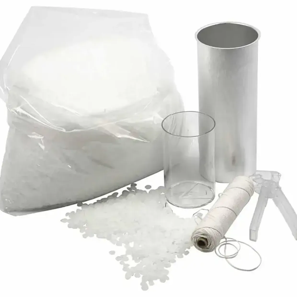Startsæt til lysstøbning - DIY - 5 kg paraffin - 1 sæt