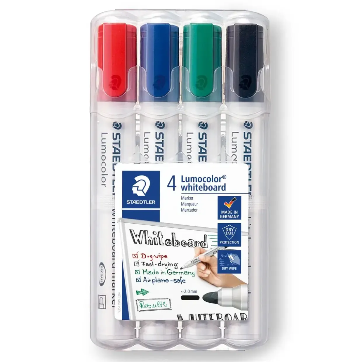 Steadtler whiteboard tusser, sæt med 4 tusser - Lumocolor 351 WP4
