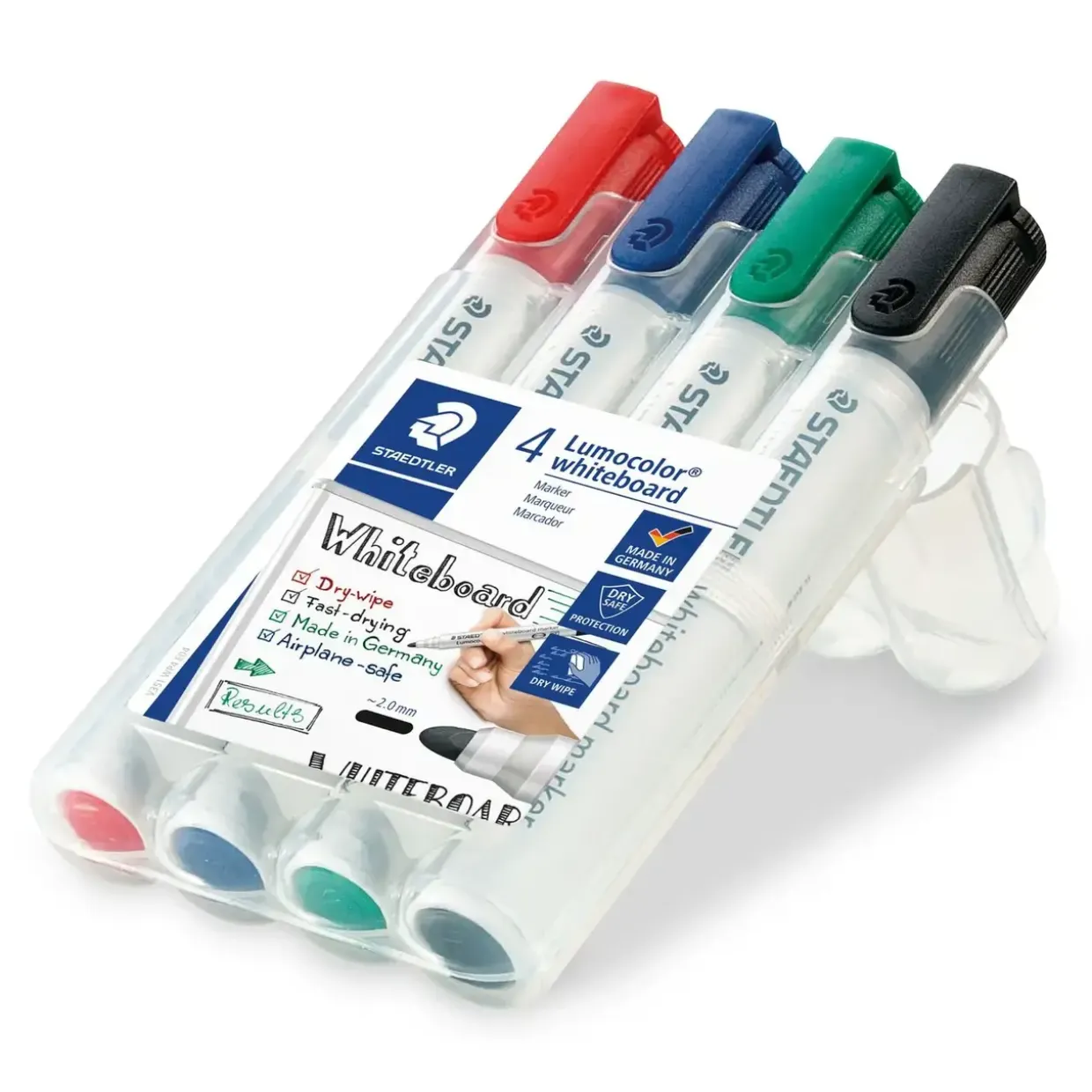 Steadtler whiteboard tusser, sæt med 4 tusser - Lumocolor 351 WP4