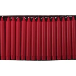 Stearinlys - Kronelys 20cm Ø2,3cm rød 8 timer 100% stearin - 150 stk