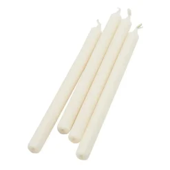 Stearinlys - Rustik - Hvid - 10 timer - 50 stk.