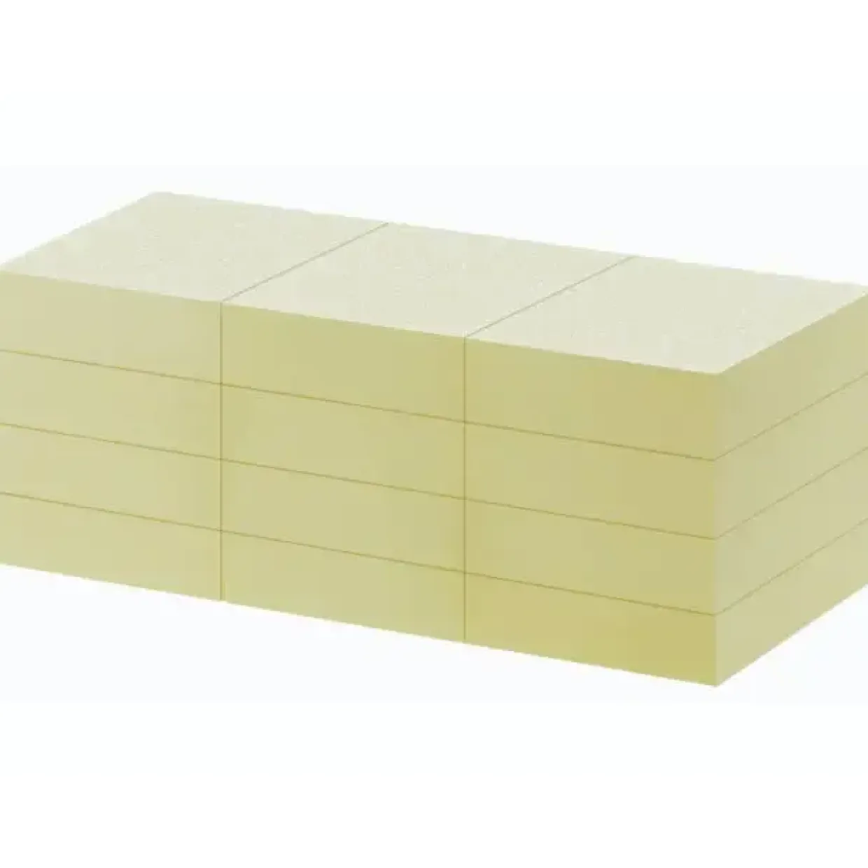Stick'N Notes Q-line gul 12 blokke á 100 blade - 38 x 50 mm