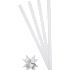 Stjernestrimler - Hvid - 10 mm bredde - 4,5 cm diameter - 100 stk