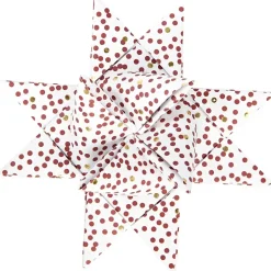 Stjernestrimler Vivi Gade hvid rød metalfolie B: 15 + 25 mm diameter 6,5 + 11,5 cm L: 44 + 86 cm - 48 stk