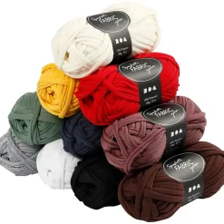 Stofgarn, L: 35 m, ass. farver, 10x100g
