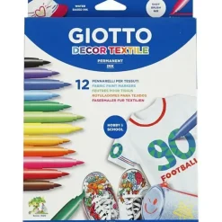 Stoftusch GIOTTO, ass. farver, streg 4 mm, 12 stk.
