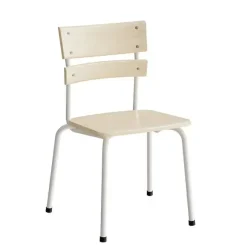 Stol Classic 151, massiv birk, hvidt stel