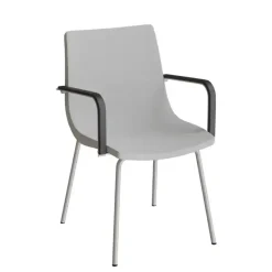Stol Colt 10012 Med armlæn, alugrå tekstil, alugrå stel