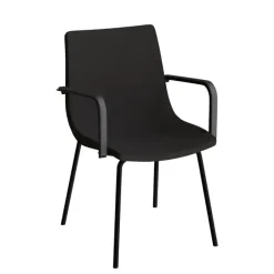 Stol Colt 10012 Med armlæn, sort tekstil, sort stel