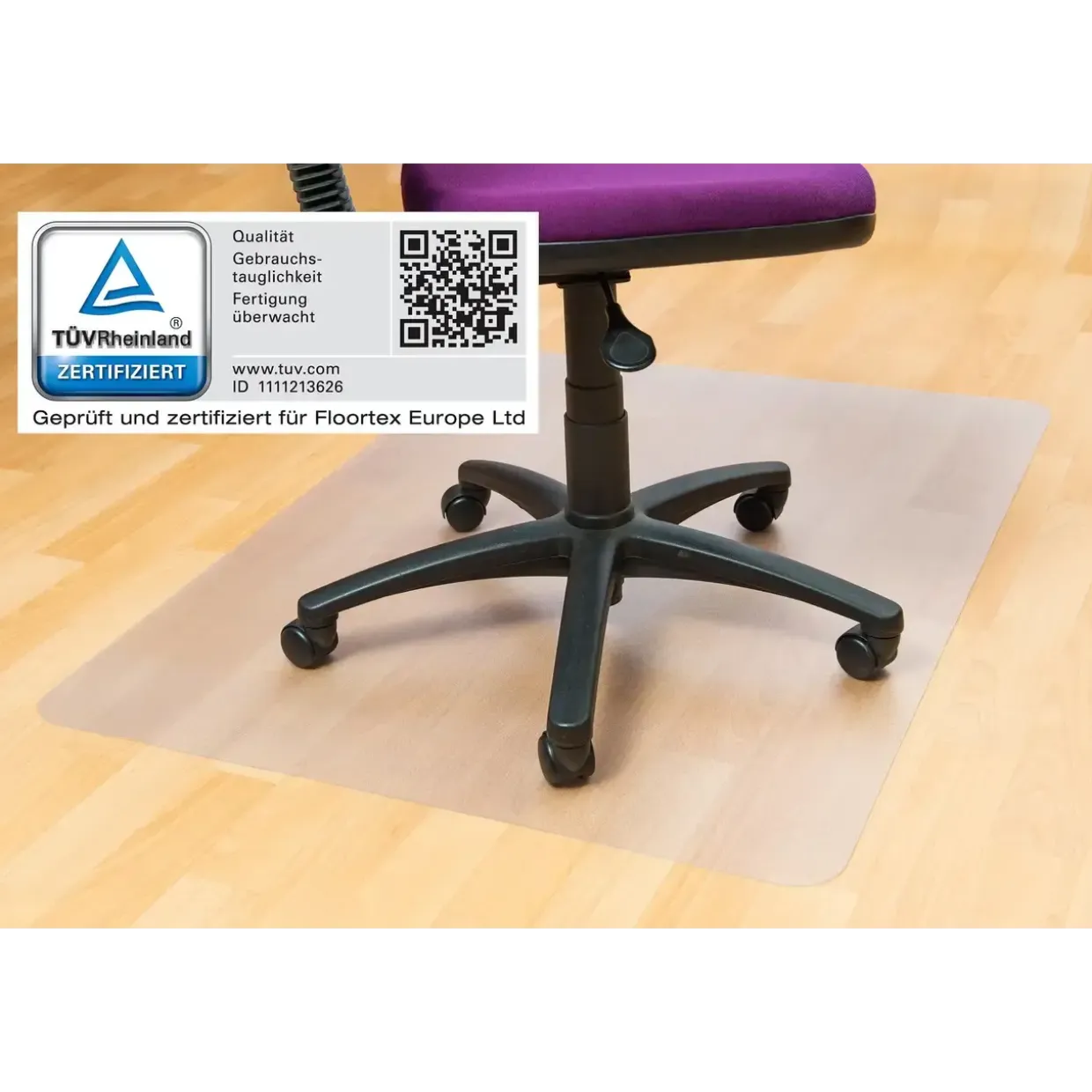 Stoleunderlag Floortex Advantage Budget PVC 116x150 cm uden pigge
