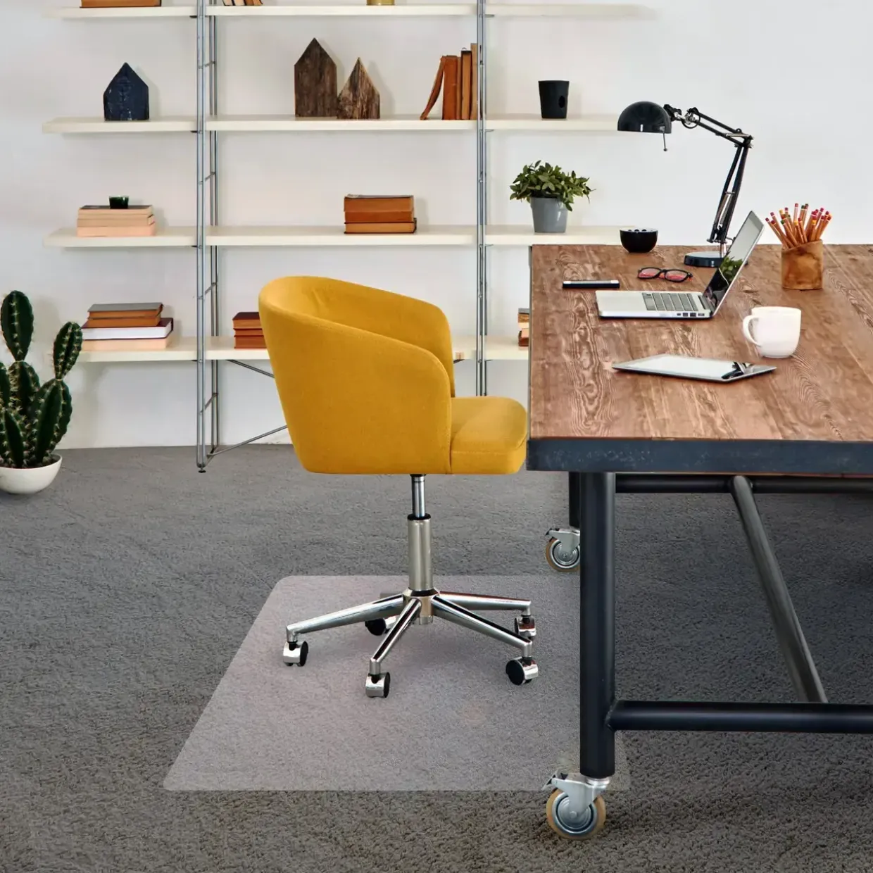 Stoleunderlag Floortex Budget Advantage PVC 116x150 cm med pigge *RESTSALG*
