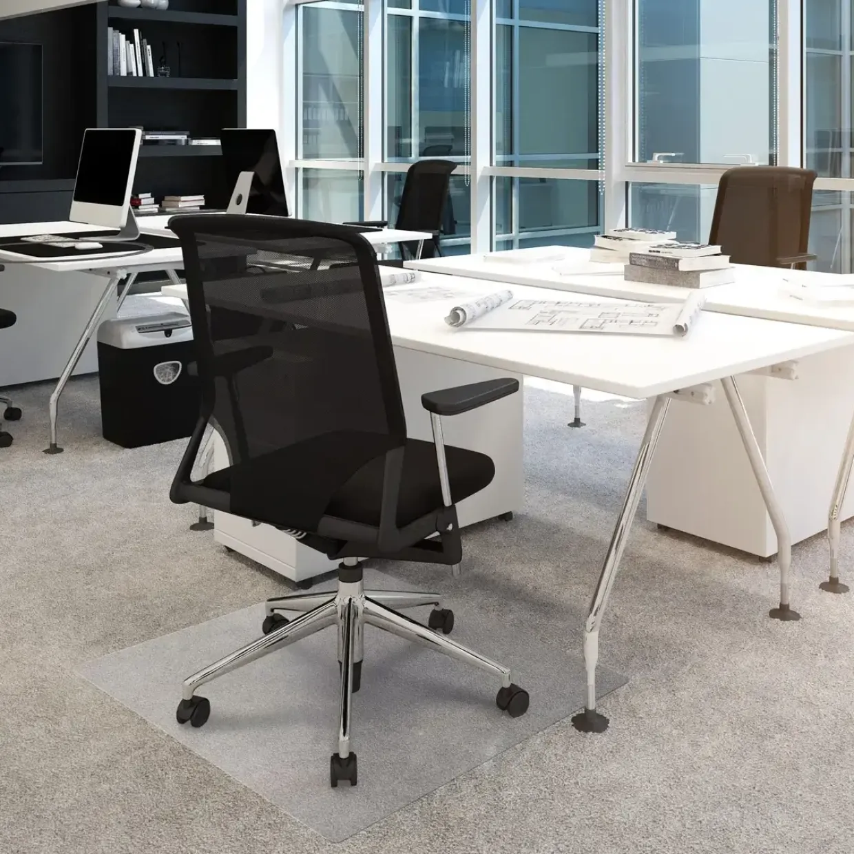 Stoleunderlag Floortex Budget Advantage PVC 116x150 cm med pigge *RESTSALG*