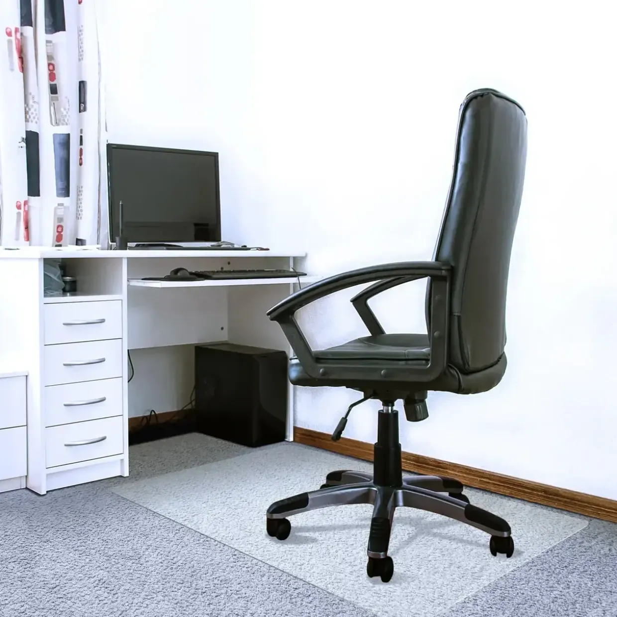 Stoleunderlag Floortex Ultimat PC 116x116 cm med pigge - Køb minimum 6 stk.