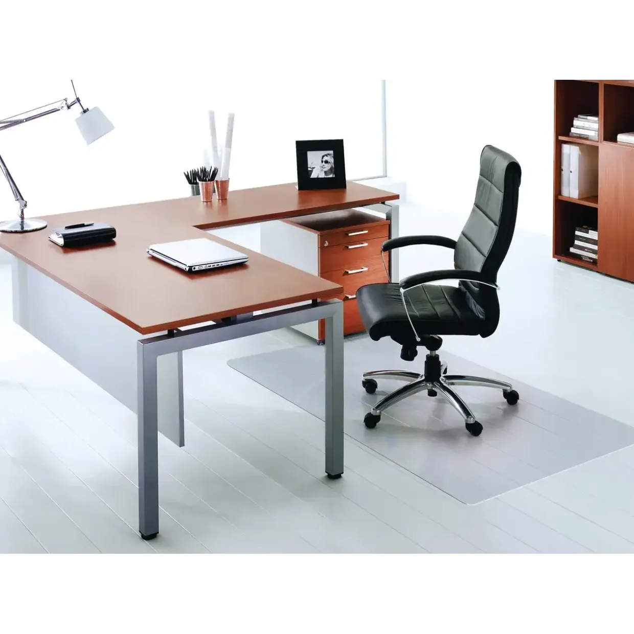 Stoleunderlag uden pigge - Floortex Ultimat PC - 116x200 cm