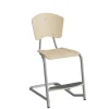 Stol Fyran 3751, Birk finér, alugrå ben