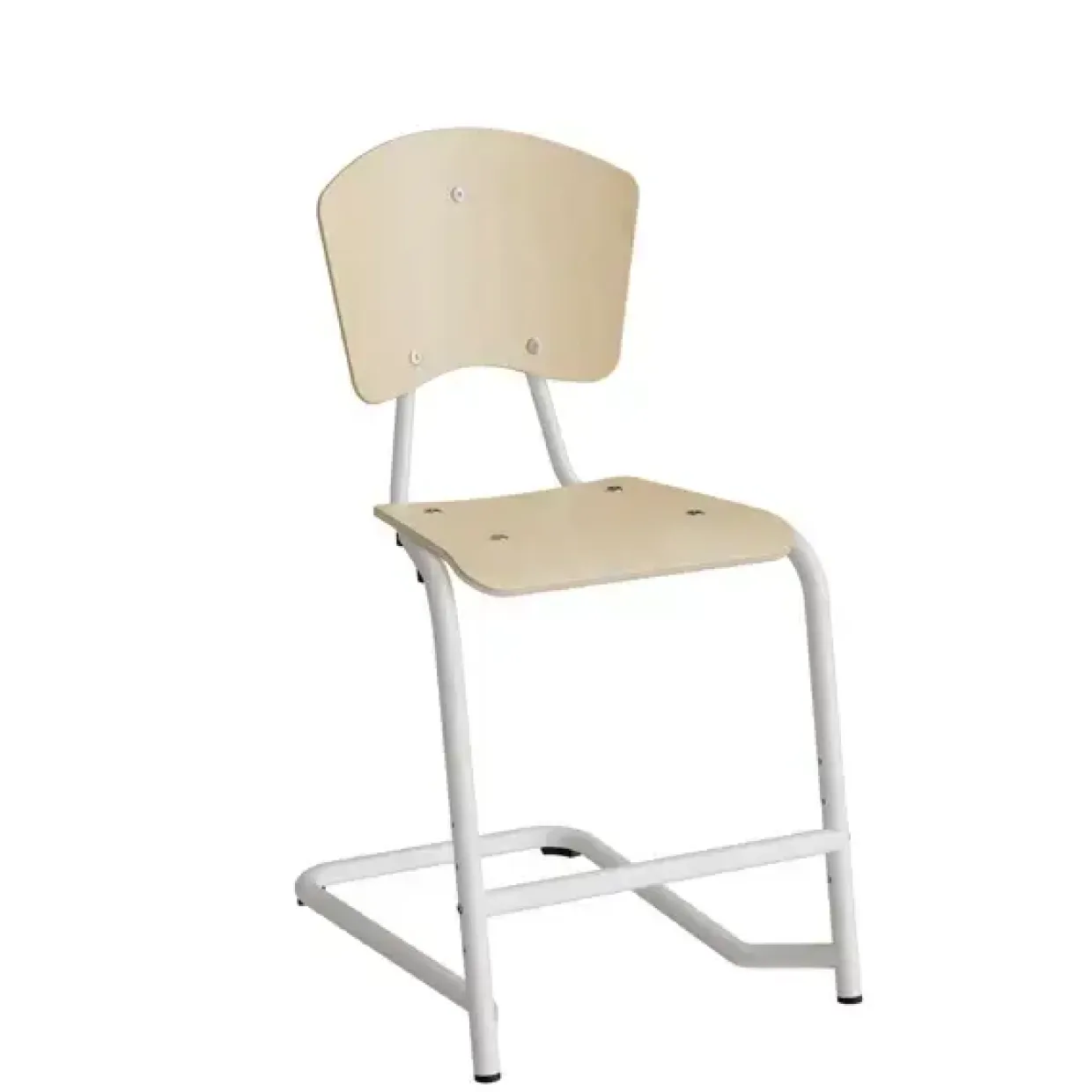 Stol Fyran 3751, Birk finér, hvide ben