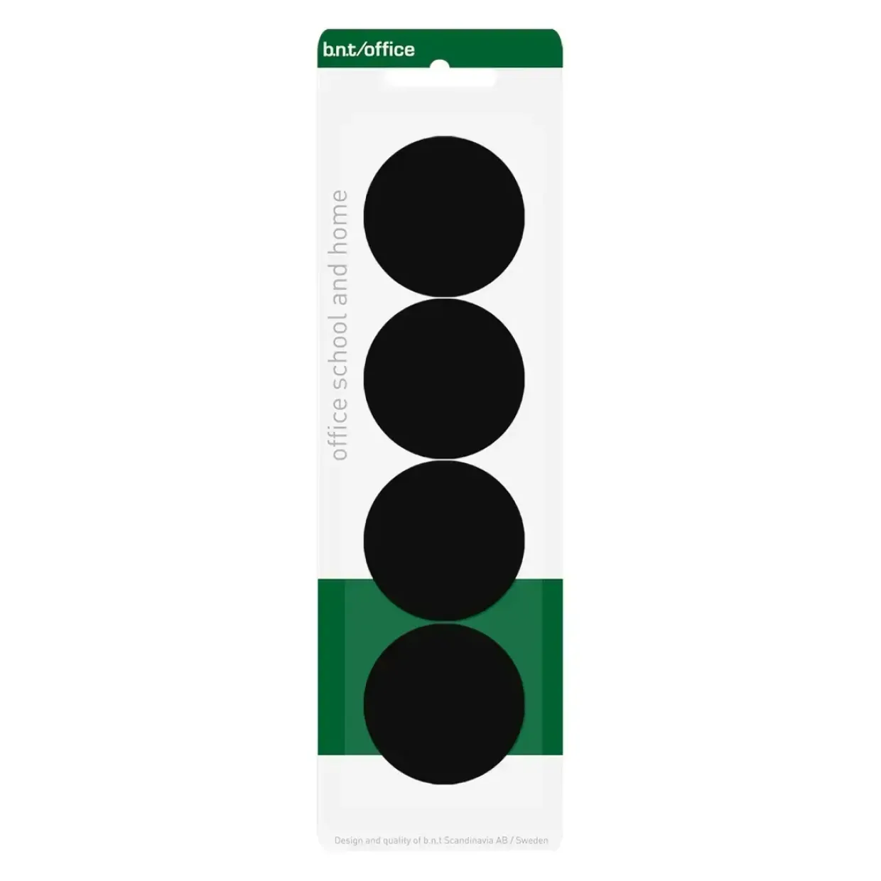 Store Magneter - BNT sort rund Ø 4 cm - 4 stk.