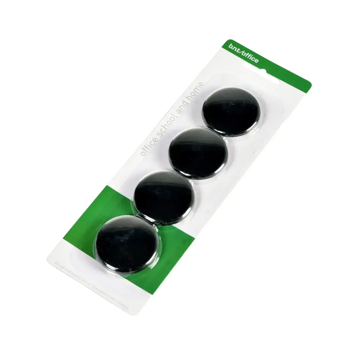 Store Magneter - BNT sort rund Ø 4 cm - 4 stk.