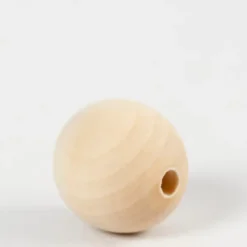 Store træperler diameter 30 mm hulstørrelse 5 mm kinesisk bærtræ | 4 stk.