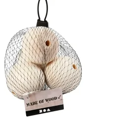 Store træperler – 50 mm – Hulstørrelse 8 mm – Græstræ – 4 stk.