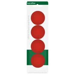Stor opslagstavle magnet - BNT rød rund Ø 4 cm - 4 stk.