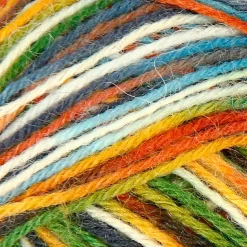 Strømpegarn længde 200 meter multi harmoni - 50 gram