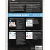 Strygemærker - Transferark - Transparent - 21,5 x 28 cm - Til lyse tekstiler - 5 ark