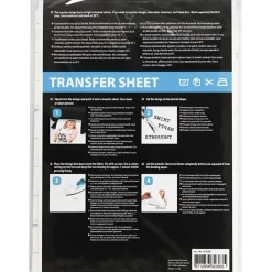 Strygemærker - Transferark - Transparent - 21,5 x 28 cm - Til lyse tekstiler - 5 ark