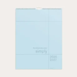Studie Familiekalender Simply - 394 x 295mm - Væg - 2026/2027 - Mayland - 27808500