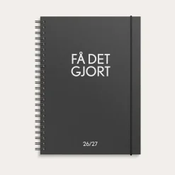 Studie Få det gjort A5 ugekalender - Spiral - Sort - 2026/2027 - Mayland - 27815400