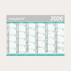 Studie Kæmpekalender 700 x 1000mm - 2x6 mdr. papir rør 2026/2027 - 27807500